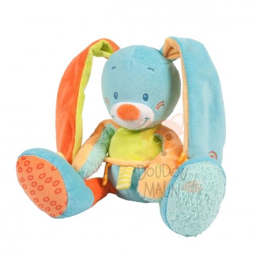  funny farmers peluche lapin bleu vert orang 